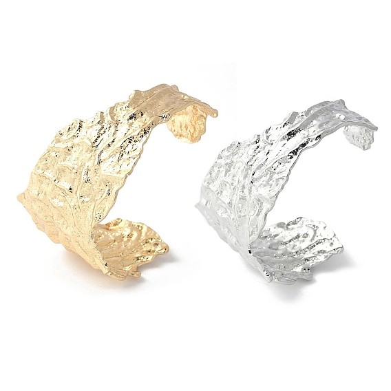 304 из нержавеющей стали манжеты браслеты, широкие браслеты для женщин, текстура