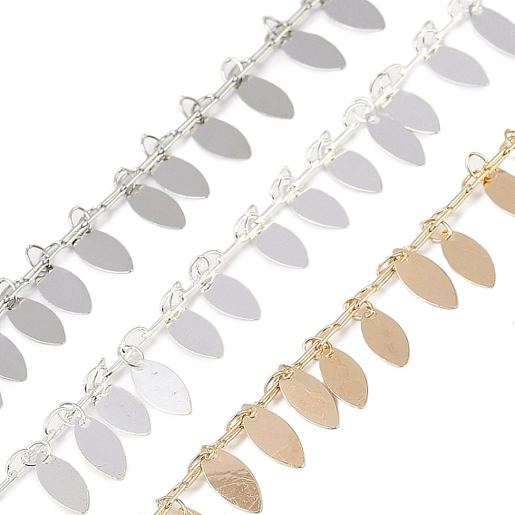 Латунные цепочки ручной работы с конскими ушками, для ожерелья браслеты решений, долговечный, пайки, с катушкой