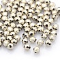 CCB Plastic Bead Spacers, Faceted Round, 3.5mm, Hole: 1mm