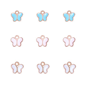 Эмалевые подвески из легкого позолоченного сплава, бабочка