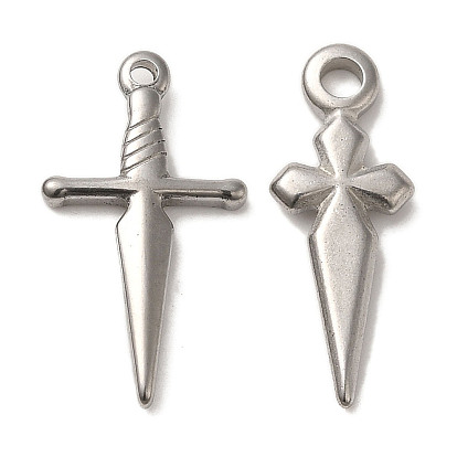 304 Stainless Steel Pendants, Sword
 Charms
