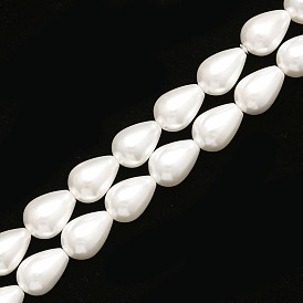 Shell Pearl Beads Strands, Polished, Drop