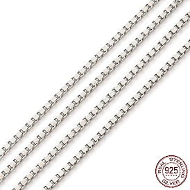 925 Sterling Silver Box Chains, Unwelded