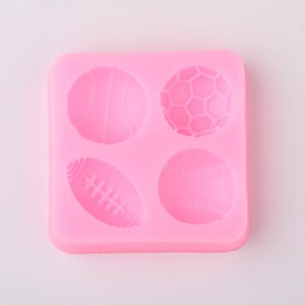Sport Goods Design DIY Food Grade Silicone Molds, Fondant Molds, For DIY Cake Decoration, Chocolate, Candy, UV Resin & Epoxy Resin Jewelry Making, 60x60x12mm
