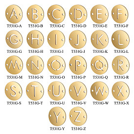 Звенья / соединители из титановой стали, плоские круглые с буквы