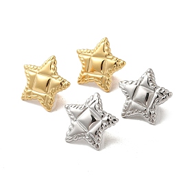 304 Stainless Steel Stud Earrings, Star
