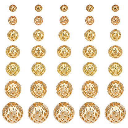 70 шт. 7 стили бусины фурнитура наборы для самостоятельного изготовления, включая латунные бусины, 304 из нержавеющей стали европейские шарики