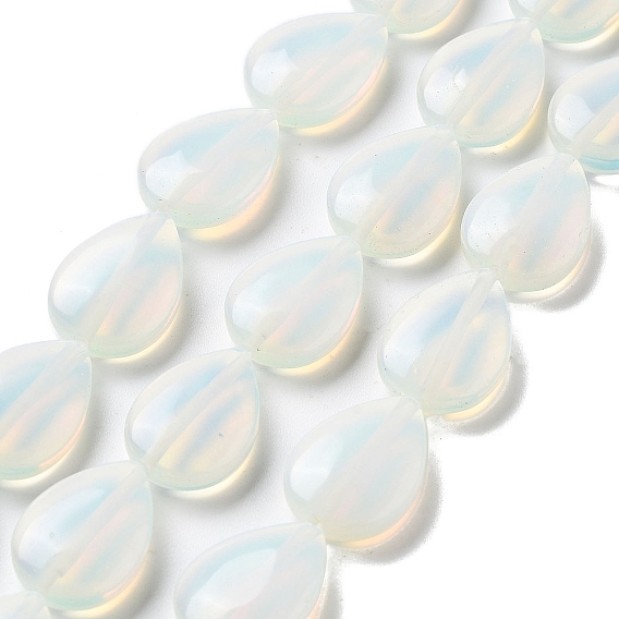 Perles opalite brins, larme plat