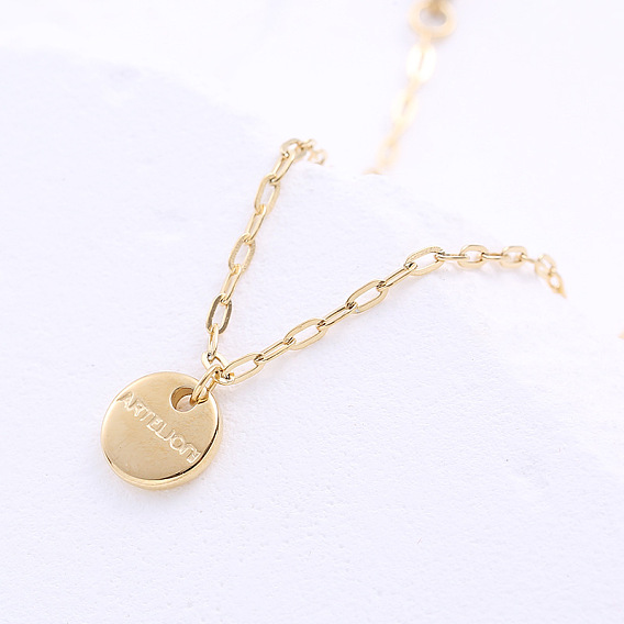 Плоские круглые браслеты из нержавеющей стали с подвесками, браслеты-цепочки со скрепками для женщин