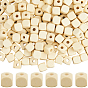 300 шт. неокрашенных бусин из натурального дерева, кубические, без свинца