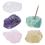 5шт. 5 стили натуральный кварцевый кристалл, аметист, цитрин, флюорит, необработанные самородки розового кварца, курильницы для благовоний, держатели благовоний, украшения для домашнего экрана