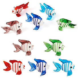 5 шт 5 цвета бусины лэмпворк ручной работы, рыба