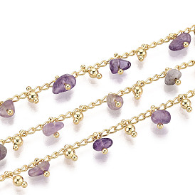 Латунные соединительные цепи ручной работы, с драгоценными камнями для изготовления ожерелий и браслетов, пайки, с катушкой, реальный 18 k позолоченный