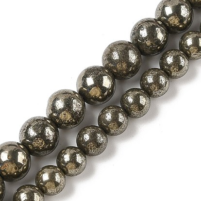Природного пирита бисер нитей, круглые