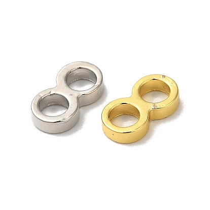 Rack Plating Brass Connector Charms, Number Eight Links, Long-Lasting Plated, Lead Free & Cadmium Free