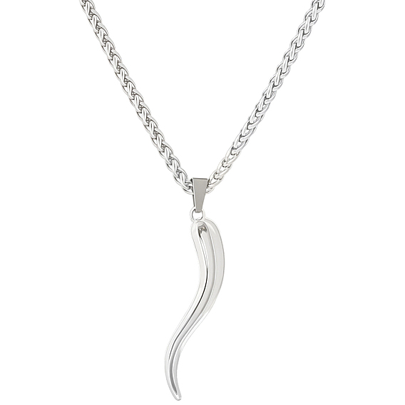 1pc 304 цепочки из нержавеющей стали, не тускнеет, с 1ПК 304 волнистыми подвесками из нержавеющей стали