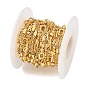 Латунные прямоугольные цепи, пайки, с катушкой, с круглых бусин