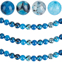 100Pcs Dyed Natural Dragon Veins Agate Beads, Round
