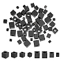 60Pcs 4 Style 304 Stainless Steel Beads, Cube
