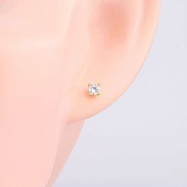 925 Sterling Silver Minimalist Stud Earrings for Casual and Luxurious Style
