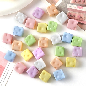 Opaque Acrylic Beads, Cube