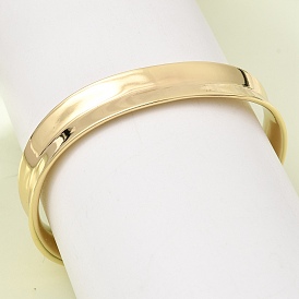 Латунь манжеты браслеты, гладкие браслеты с рифлением для женщин, стойки покрытие, долговечный, без кадмия и без свинца