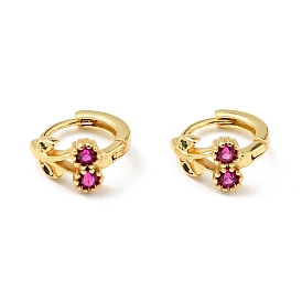 Серьги-кольца с вишней из кубического циркония темно-розового цвета, стеллаж для латунных украшений для женщин, без кадмия, без никеля и без свинца