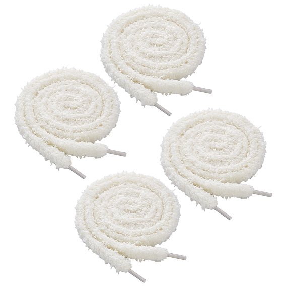 4 пары плюшевых тканевых шнурков для обуви