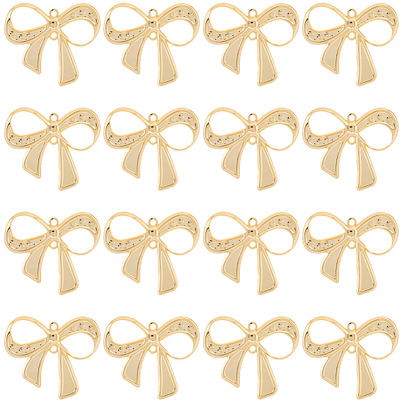 20 шт. латунные подвески для разъемов, без кадмия и без свинца, бантом ссылки