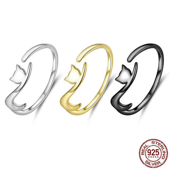 Кольца-манжеты в форме кошки 925 из стерлингового серебра