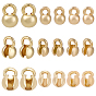 30Pcs 3 Styles Brass Bead Tips, Calotte Ends
