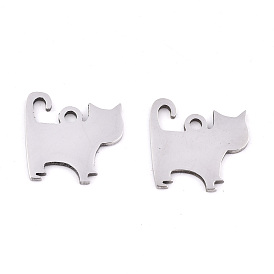201 Stainless Steel Charms, Stamping Blank Tag, Laser Cut, Cat