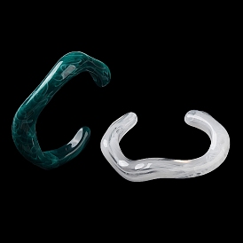 Витые акриловые браслеты-манжеты для женщин, волнообразный