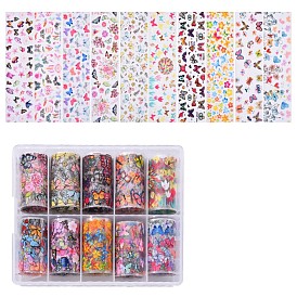 Nail Art Transfer Stickers Decals, for DIY Nail Tips Decoration of Women, Butterfly Pattern