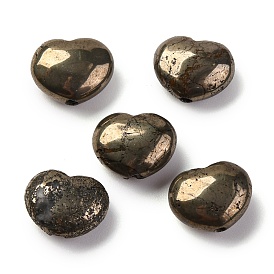 Natural Chalcopyrite Beads, Heart