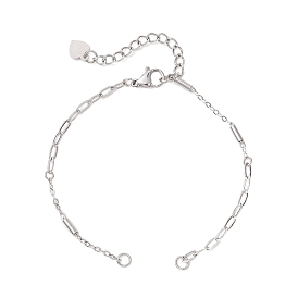 304 изготовление браслета-цепочки со скрепками из нержавеющей стали, не тускнеет