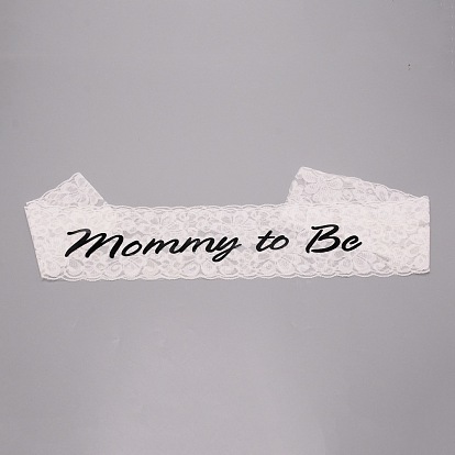 Bandas de hombro de organza, con la palabra mami para ser, decoración de accesorios de fiesta con correa para el hombro