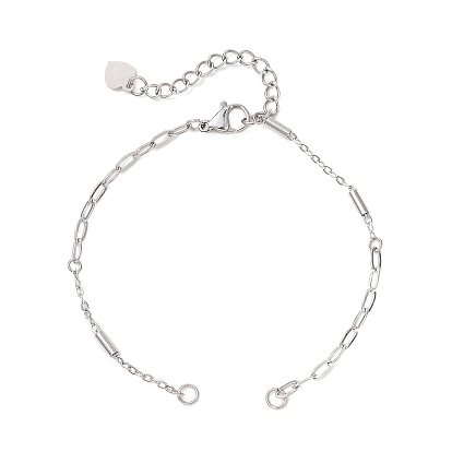 304 изготовление браслета-цепочки со скрепками из нержавеющей стали, не тускнеет