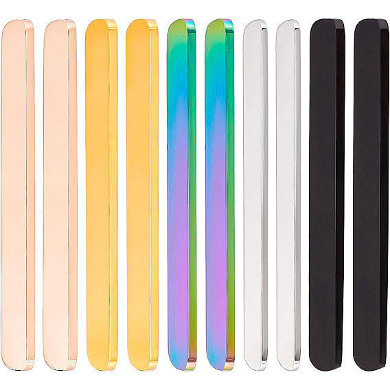 10 шт. 5 цвета 304 заготовки плоских колец из нержавеющей стали, нахождение заготовок для штамповки перстней