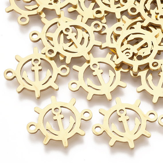 201 Stainless Steel Links Connectors, Laser Cut Links, Helm with Anchor
