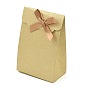 Bolsas de regalo de papel con purpurina rectangular, Bolsa de dulces decorada con lazo de cinta para cumpleaños, boda