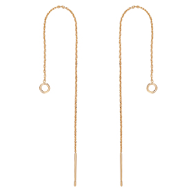 16шт. стойка покрытие латунные серьги-гвоздики фурнитура, с отверстием, нить, долговечный, без кадмия и без свинца