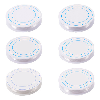 6 рулоны 6 стили эластичная кристальная нить, круглые