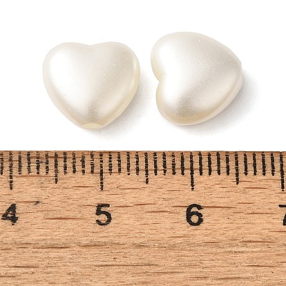 Cuentas de perlas de imitación de plástico abs, corazón