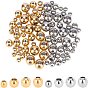 80Pcs 4 Style 304 Stainless Steel Beads, Round