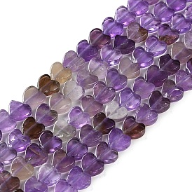 Natural Amethyst Beads Strands, Heart