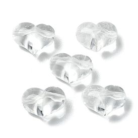 Natural Quartz Crystal Beads, Rock Crystal Beads, Heart