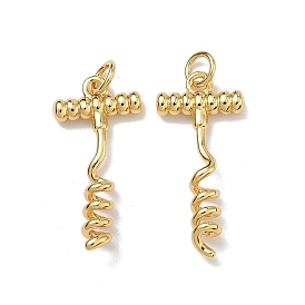 Латунные подвески, подвески в виде штопора, долговечный, без кадмия и без свинца, стойки покрытие