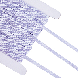 Эластичный шнур, с полиэфиром снаружи и резиной внутри, плоский