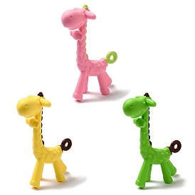 Giraffe Food Grade Eco-Friendly Silicone Pendants, Chewing Beads For Teethers, DIY Nursing Necklaces Making